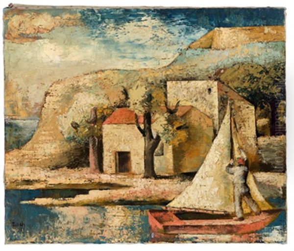 Landschaft Oil Painting by Franziska Zach