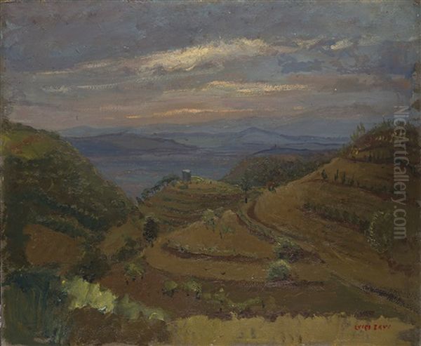 Da Lusiana Verso Bassiano Oil Painting by Luigi Zago