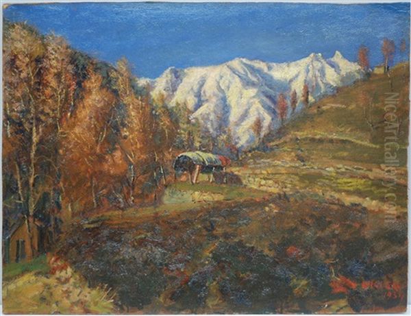 Valcamonica Oil Painting by Luigi Zago