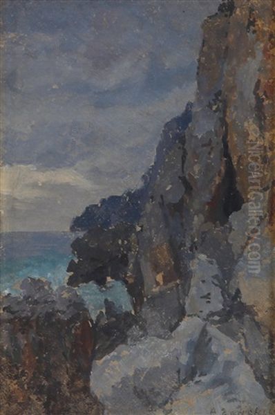 Marina Ligure Oil Painting by Attilio Zanchelli