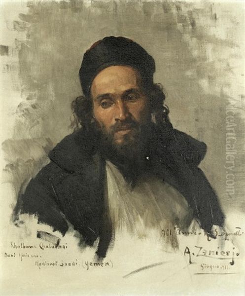 Portrait Of Arab Gentleman Oil Painting by Arturo Zanieri