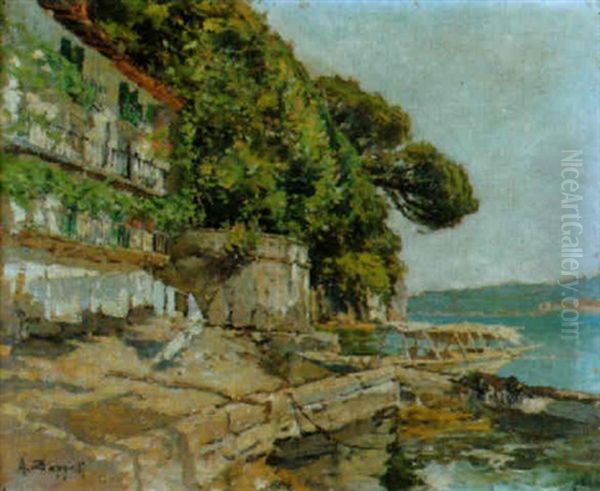 Sommerliche Seeuferpartie Oil Painting by Arnoldo Zappulli