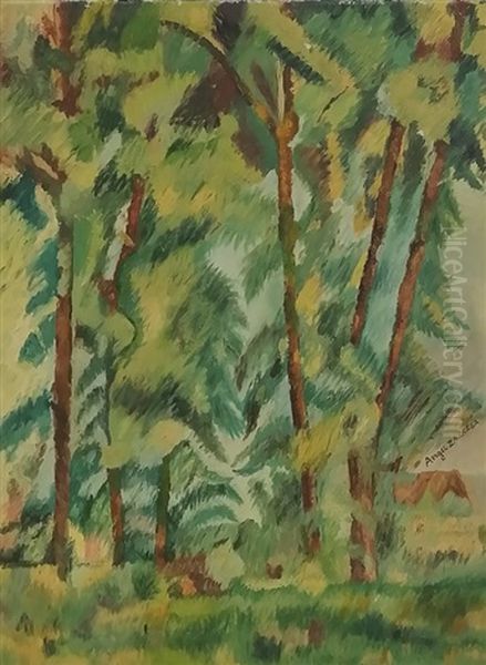 Untitled Oil Painting by Angel Zarraga Arguelles