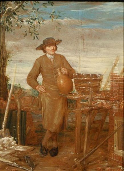 Mason Oil Painting by Gerrit Zegelaar