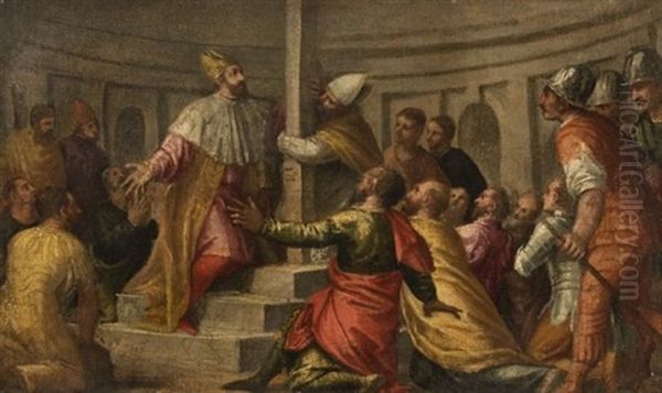 Sujet Religieux Oil Painting by Giovanni Battista Zelotti