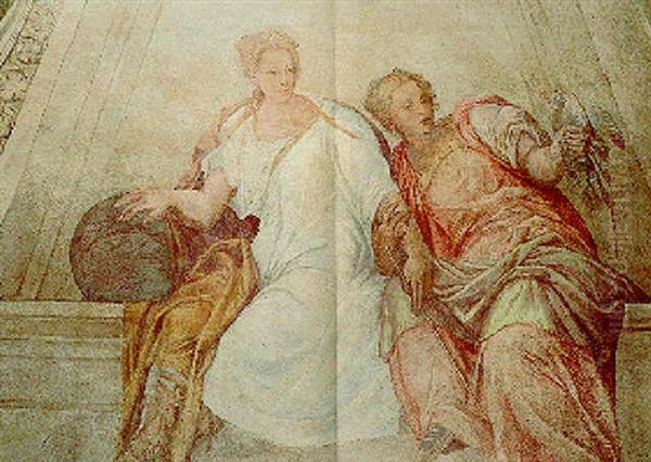 La Rhetorique Et La Dialectique Oil Painting by Giovanni Battista Zelotti