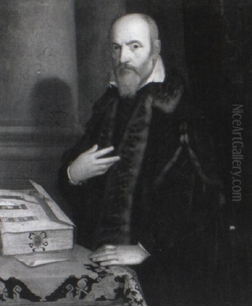 Ritratto Di Francesco Patavino (?) Oil Painting by Giovanni Battista Zelotti