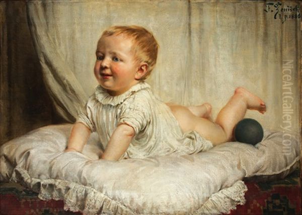 Decko (syn Umelkyne Leopoldiny Ortove De Pauli) Oil Painting by Frantisek Ii Zenisek