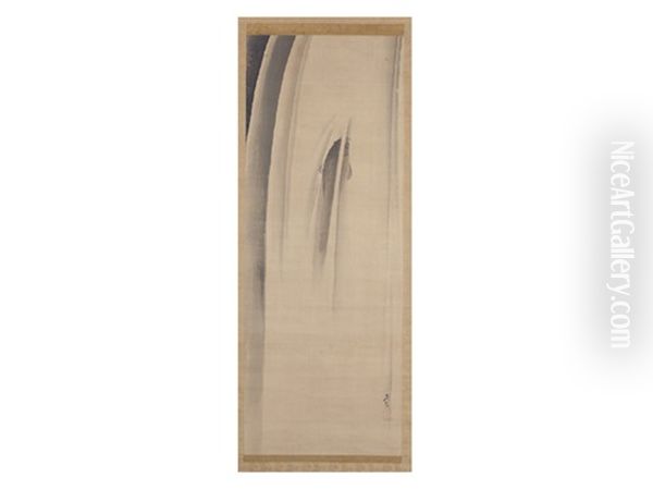 A Carp Oil Painting by Zeshin Shibata