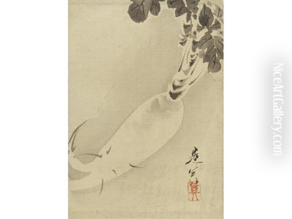 Shugacho Shibata Zeshin-o Hitsu (album Of Collected Paintings Brushed By The Venerable Zeshin) (album In Concertina Format W/12 Works) Oil Painting by Zeshin Shibata