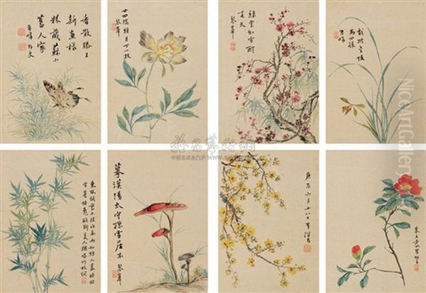 Flowers (album W/8 Works) Oil Painting by  Zhai Jichang