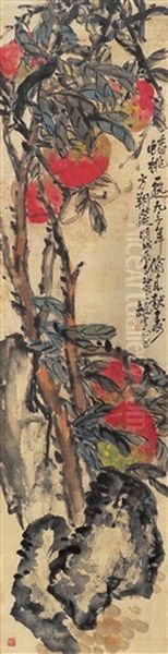 Peach Oil Painting by  Zhao Yunhe