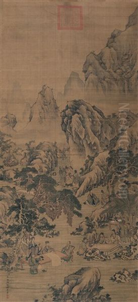 Landscape And Character Oil Painting by  Zhu Lunhan