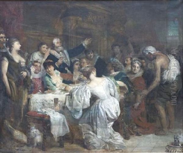 Le Banquet Oil Painting by Francois Edouard Zier