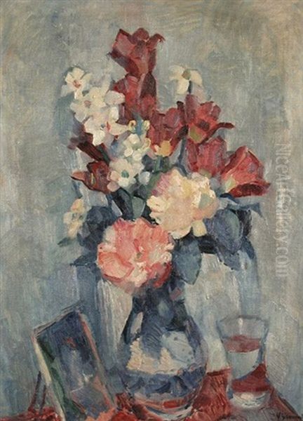 Kytice (blumenstraus) Oil Painting by Frantisek Zikmund