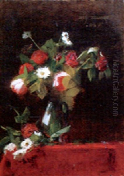 Vase De Fleurs Oil Painting by Jenny Zillhardt