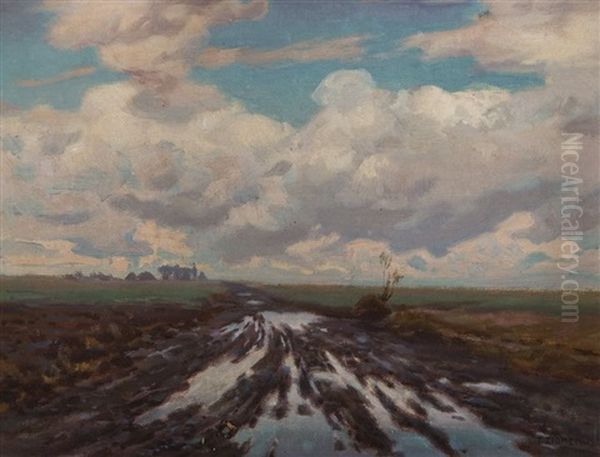 Po Wiosennym Deszczu Oil Painting by Teodor Ziomek