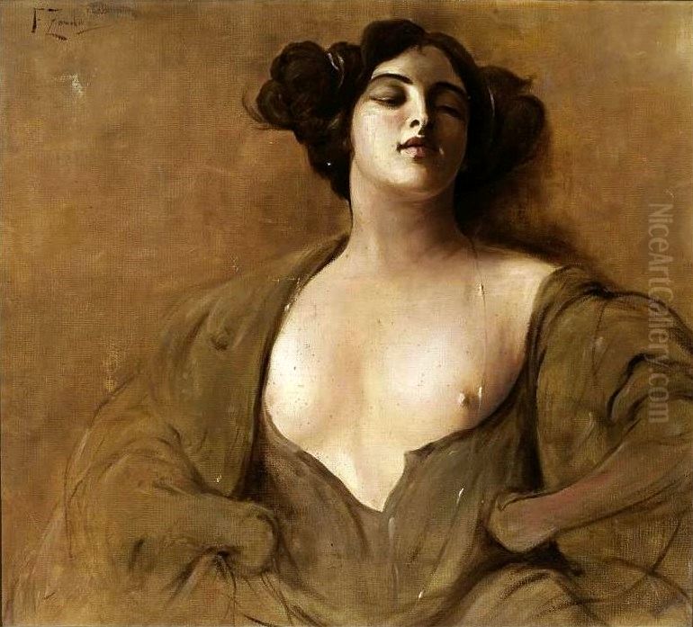 Hetaera Oil Painting by Franciszek Zmurko