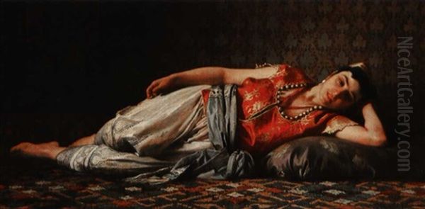 Odalisque Oil Painting by Achille Zo