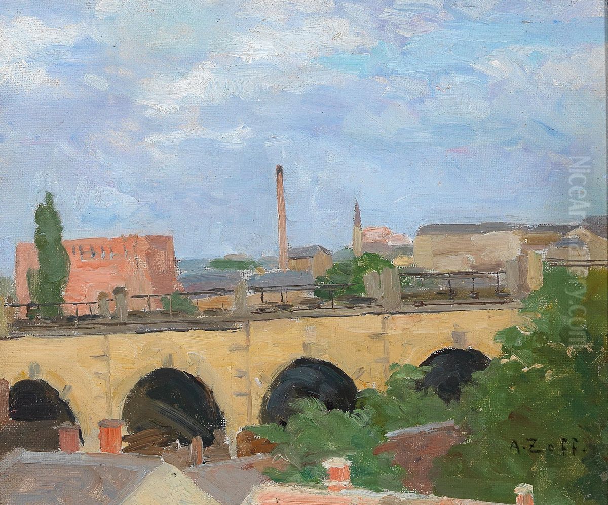 On The Ligurian Coast Oil Painting by Alfred Zoff