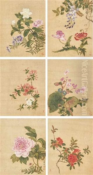 Bountiful Flowers Oil Painting by Zou Yigui