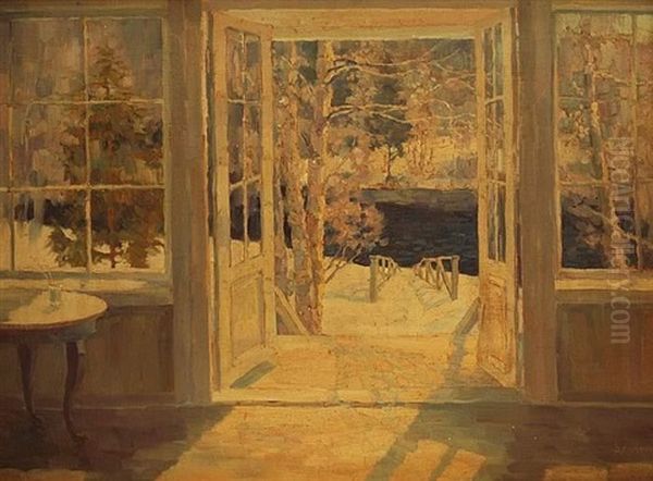 Veranda Oil Painting by Stanislaw Zukowski