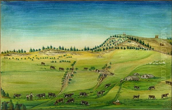 Appenzeller Alplandschaft Oil Painting by Johannes Zuelle