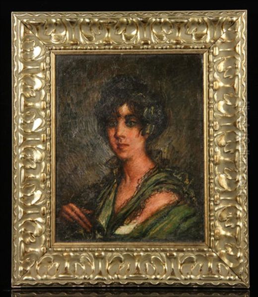 Portrait Of A Lady Oil Painting by Ignacio Zuloaga Y Zabaleta