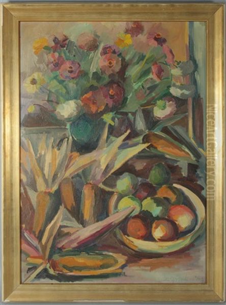 Stillleben Oil Painting by Willi Zunk