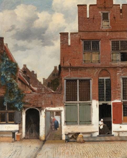 The Little Street Oil Painting by Jan Vermeer Van Delft