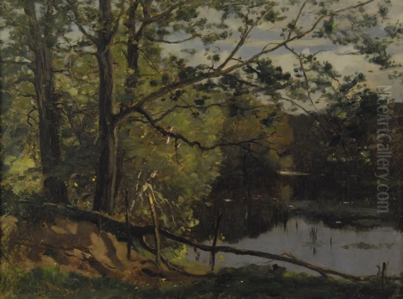 Landscape With Pond Oil Painting by John Appleton Brown