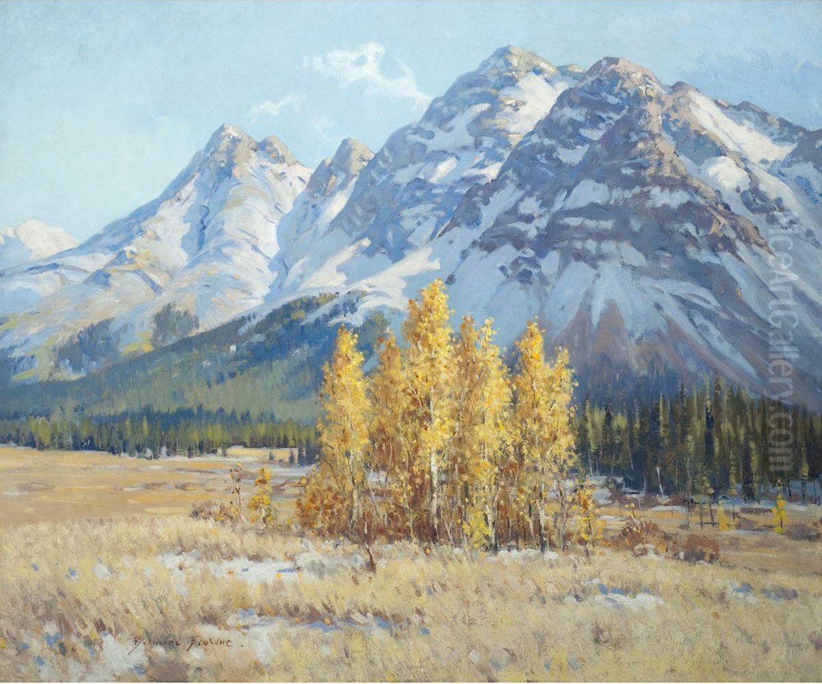 Aspens Oil Painting by Belmore Browne