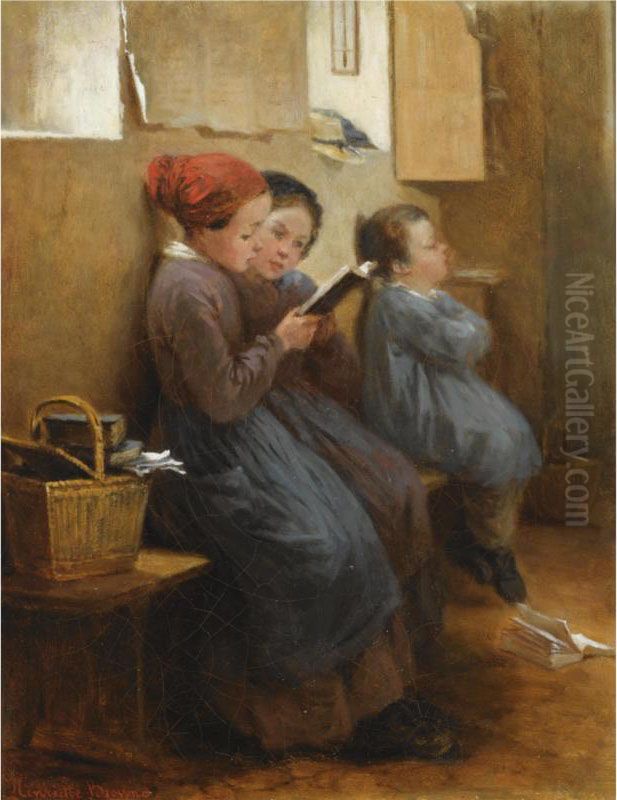 The Reading Lesson Oil Painting by Henriette, Hon. R.I. Browne