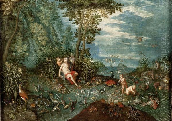 Allegorie De L'eau Oil Painting by Jan The Elder Brueghel