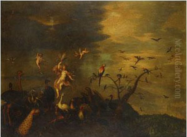 Alegoria Del Aire Oil Painting by Jan The Elder Brueghel