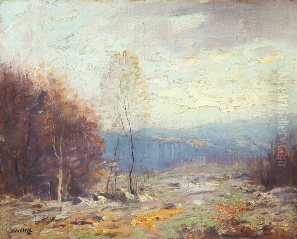 Lyme Autumn Landscape Oil Painting by George Matthew Bruestle