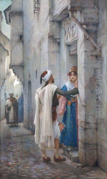 Rendez-vous A Constantine Oil Painting by Guillaume Charles Le Brun