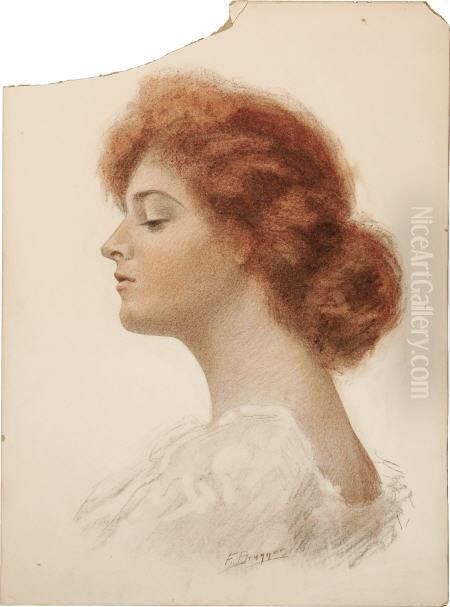 Untitled Oil Painting by Frederick Sands Brunner