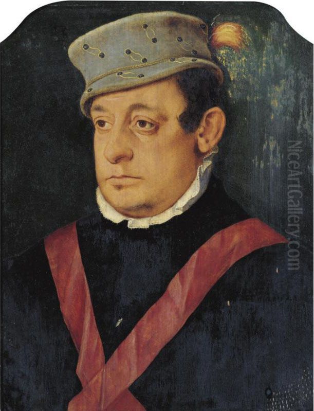Portrait Of A Dignitary Oil Painting by Bartholomaeus, the Elder Bruyn