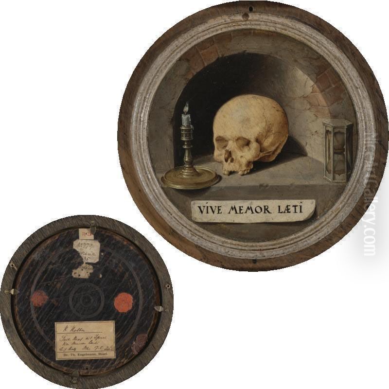 Vanitas Still Life With A Skull Oil Painting by Bartholomaeus, the Elder Bruyn