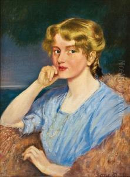 Madchenportrat Oil Painting by Robert Buchtger