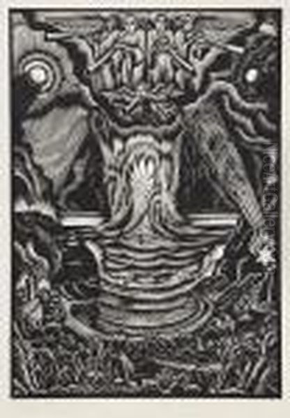 Apocolypse Iv Oil Painting by John Buckland-Wright