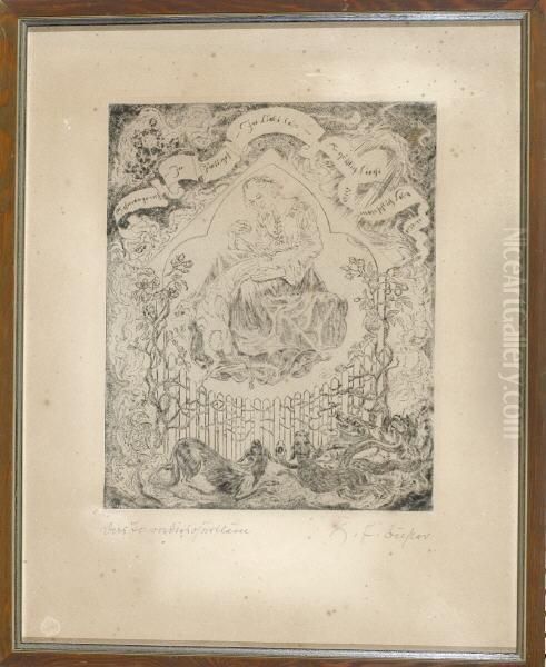 Das Paradiesgartlein Oil Painting by Hans Adolf Buhler