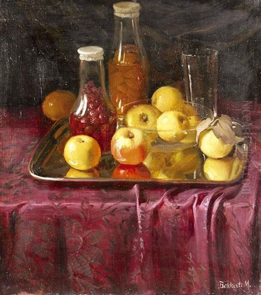 Gyumolcscsendelet Oil Painting by Mariska Bukkerti