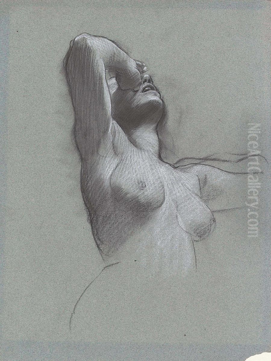 A Nude Woman Oil Painting by Rudolph F. Bunner