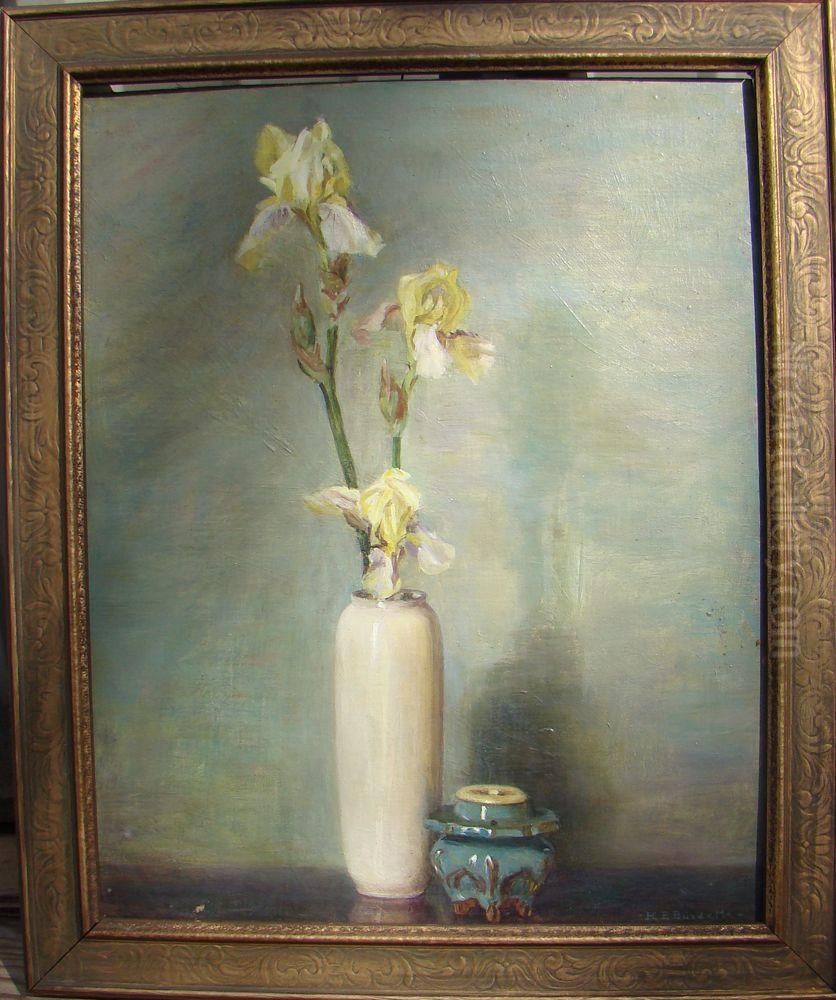 Floral Still Life Oil Painting by Hattie Elizabeth Burdette