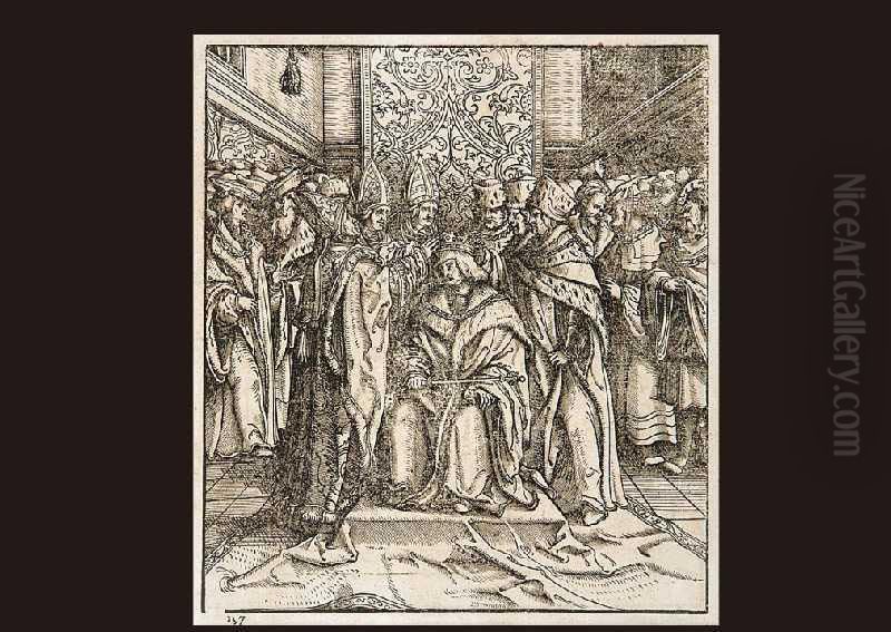 Maximilian I Oil Painting by Hans Burgkmair the elder