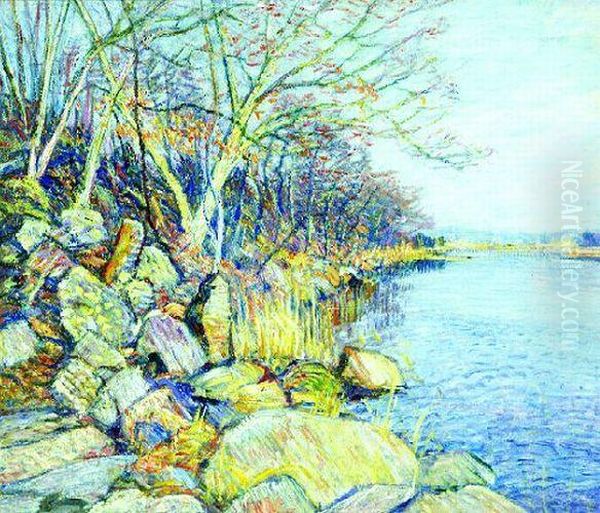 Lieutenant River View, Old Lyme, Connecticut Oil Painting by George Brainerd Burr
