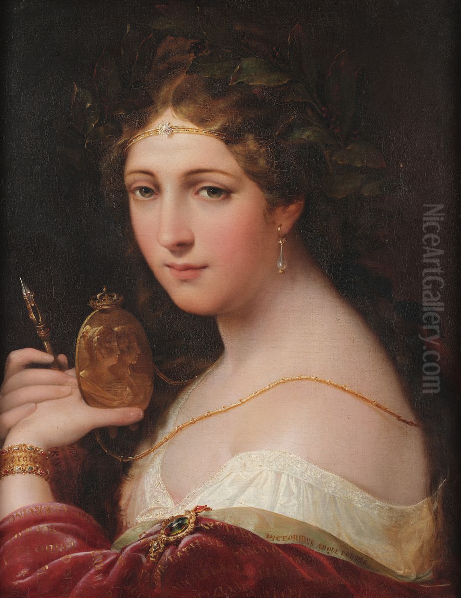 Erato Oil Painting by Antonio Manuel Da Fonseca