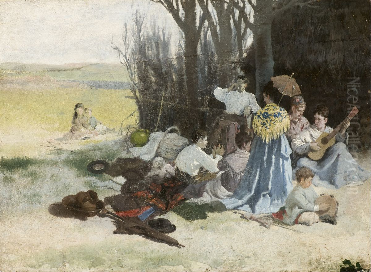 Dia de campo. Oil Painting by Rafael Romero Barros